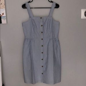 Button down seersucker dress